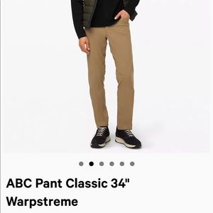 Lululemon Men 34” L, 32” W ABC pants